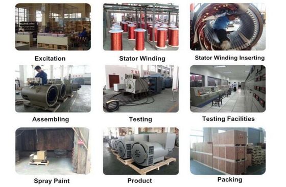 Double Bearing Alternator with 110V-480V Voltage Range AVR SX460 AS440 and 20 Years Life Time for Industrial Power Generation